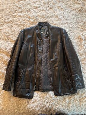 Vintage Beau Breed Café Racer Leather Biker Jacket // BMW EDITION